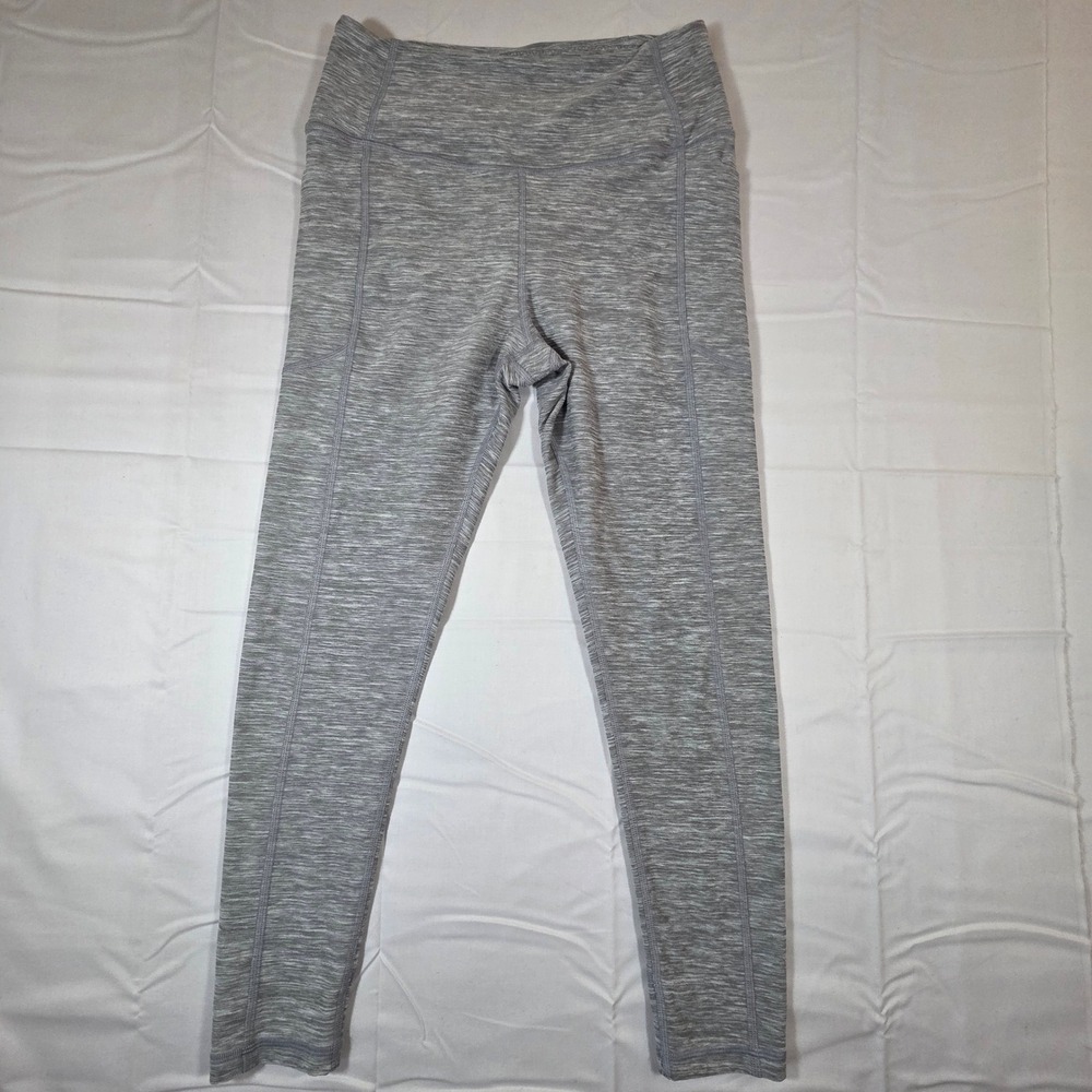 Victorias Secret Grey Space Dye High Waisted Leggings Side Pockets Womens 10